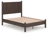 Pamytta Brown Full Panel Platform Bed, Dresser and Mirror (Online Special Price) - Ornate Home
