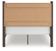 Pamytta Brown Full Panel Platform Bed, Dresser and Mirror - Ornate Home