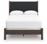 Pamytta Brown Full Upholstered Panel Bed, Dresser and Mirror (Online Special Price) - Ornate Home