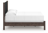 Pamytta Brown Full Upholstered Panel Bed, Dresser and Mirror (Online Special Price) - Ornate Home