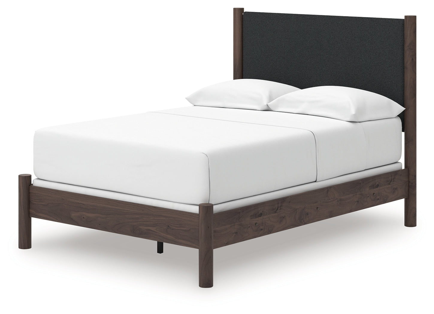Pamytta Brown Full Upholstered Panel Bed, Dresser and Mirror (Online Special Price) - Ornate Home
