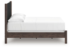 Pamytta Brown Full Upholstered Panel Bed, Dresser and Mirror - Ornate Home