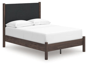 Pamytta Brown Full Upholstered Panel Platform Bed (Online Special Price) - Ornate Home