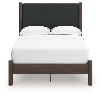 Pamytta Brown Full Upholstered Panel Platform Bed - Ornate Home
