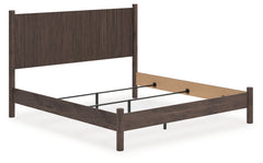 Pamytta Brown King Panel Bed, Dresser, Mirror and Nightstand - Ornate Home