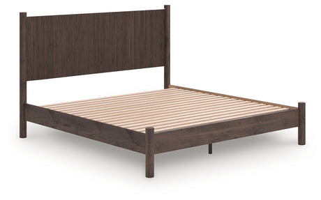 Pamytta Brown King Panel Platform Bed - Ornate Home