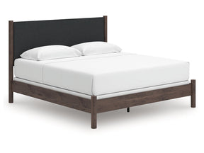Pamytta Brown King Upholstered Panel Bed (Online Special Price) - Ornate Home