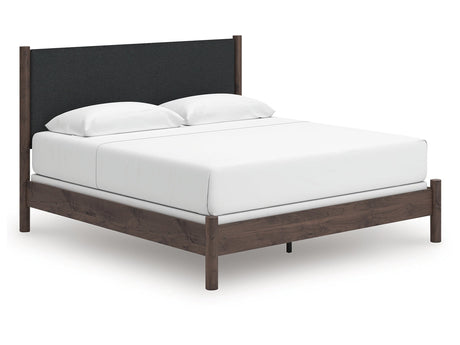 Pamytta Brown King Upholstered Panel Bed - Ornate Home