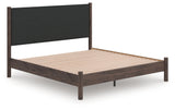 Pamytta Brown King Upholstered Panel Platform Bed (Online Special Price) - Ornate Home