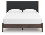 Pamytta Brown King Upholstered Panel Platform Bed (Online Special Price) - Ornate Home