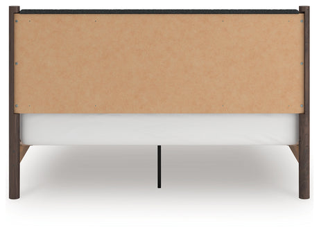 Pamytta Brown King Upholstered Panel Platform Bed - Ornate Home