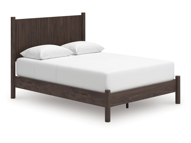 Pamytta Brown Queen Panel Platform Bed (Online Special Price) - Ornate Home