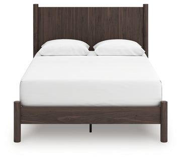 Pamytta Brown Queen Panel Platform Bed - Ornate Home