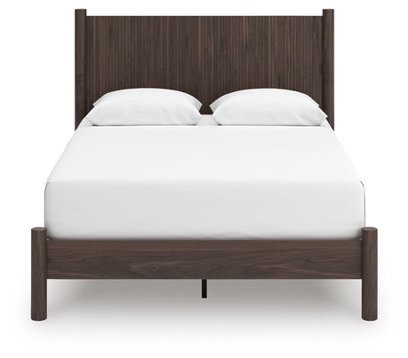 Pamytta Brown Queen Panel Platform Bed - Ornate Home