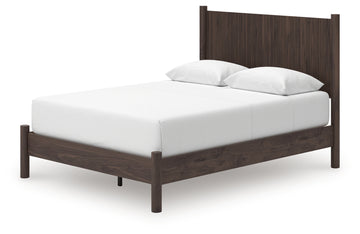 Pamytta Brown Queen Panel Platform Bed - Ornate Home