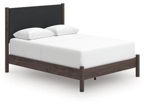 Pamytta Brown Queen Upholstered Panel Bed (Online Special Price) - Ornate Home