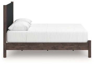 Pamytta Brown Queen Upholstered Panel Platform Bed - Ornate Home