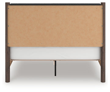 Pamytta Brown Queen Upholstered Panel Platform Bed - Ornate Home