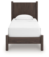 Pamytta Brown Twin Panel Platform Bed, Dresser and Mirror (Online Special Price) - Ornate Home