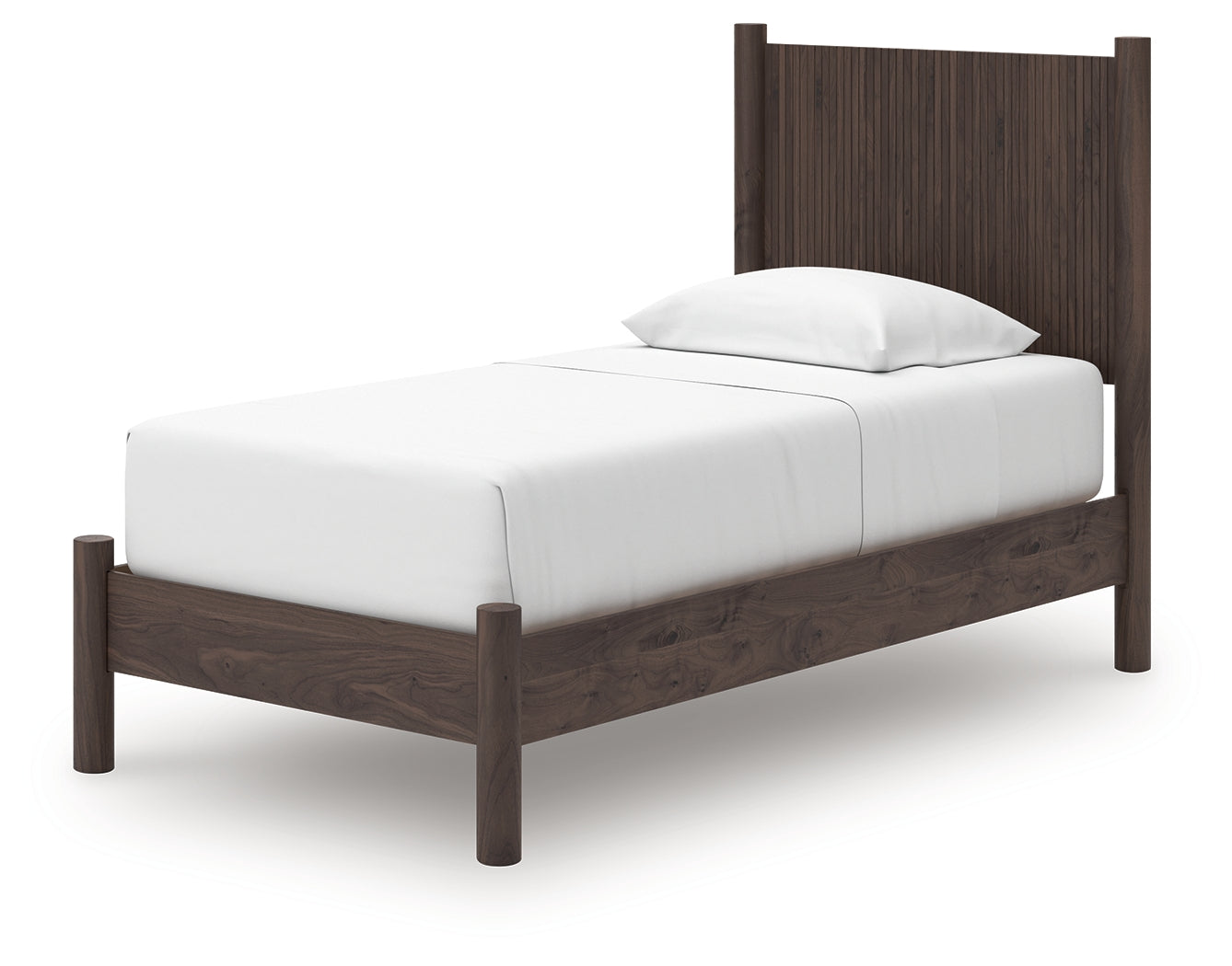 Pamytta Brown Twin Panel Platform Bed, Dresser and Mirror (Online Special Price) - Ornate Home