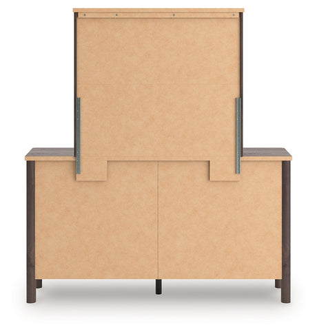 Pamytta Brown Twin Panel Platform Bed, Dresser and Mirror - Ornate Home