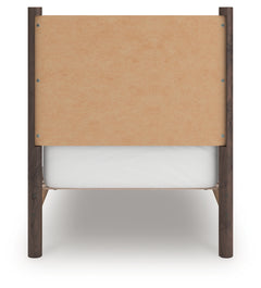 Pamytta Brown Twin Panel Platform Bed, Dresser and Mirror - Ornate Home