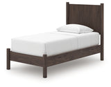 Pamytta Brown Twin Panel Platform Bed, Dresser and Mirror - Ornate Home