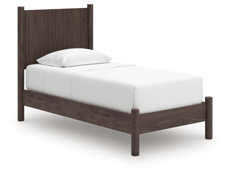 Pamytta Brown Twin Panel Platform Bed - Ornate Home