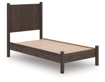 Pamytta Brown Twin Panel Platform Bed - Ornate Home