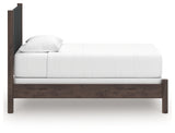 Pamytta Brown Twin Upholstered Panel Bed, Dresser and Mirror (Online Special Price) - Ornate Home
