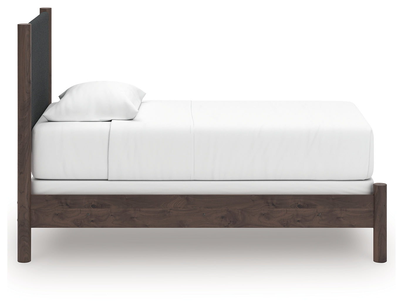 Pamytta Brown Twin Upholstered Panel Bed, Dresser and Mirror (Online Special Price) - Ornate Home
