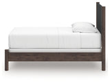 Pamytta Brown Twin Upholstered Panel Bed, Dresser and Mirror (Online Special Price) - Ornate Home
