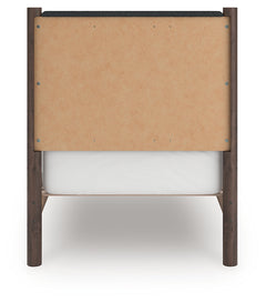 Pamytta Brown Twin Upholstered Panel Platform Bed - Ornate Home