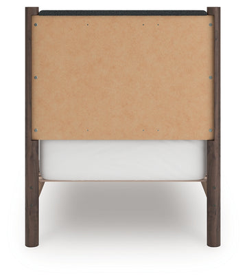 Pamytta Brown Twin Upholstered Panel Platform Bed - Ornate Home