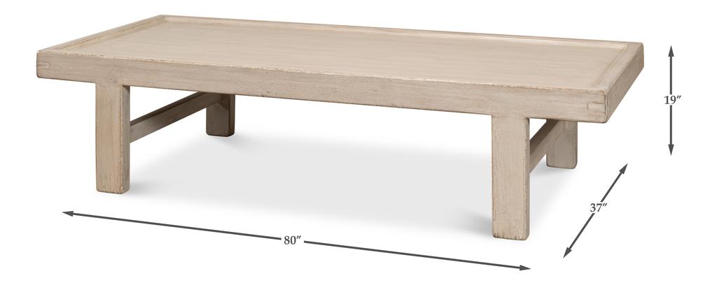 Panel Heritage Grey Large Wood Panel Coffee Table - Ornate Home