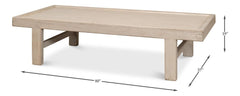 Panel Heritage Grey Large Wood Panel Coffee Table - Ornate Home