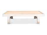 Panel Heritage White Large Wood Panel Coffee Table - Ornate Home