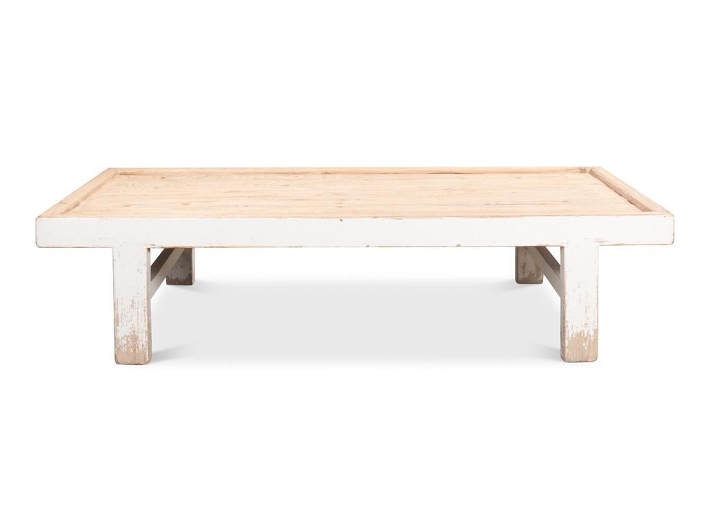 Panel Heritage White Large Wood Panel Coffee Table - Ornate Home