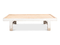 Panel Heritage White Large Wood Panel Coffee Table - Ornate Home