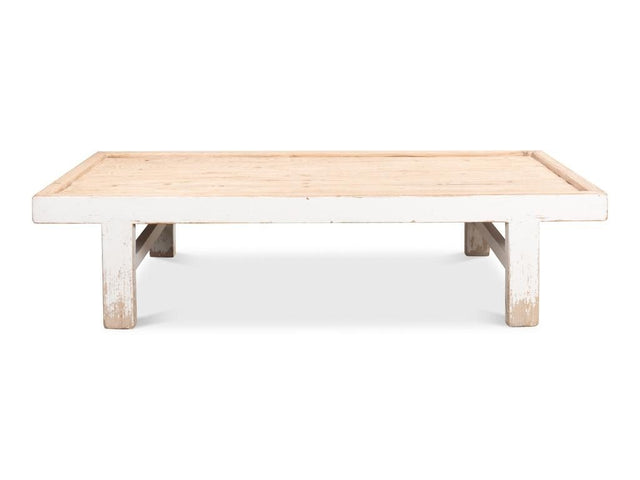 Panel Heritage White Large Wood Panel Coffee Table - Ornate Home