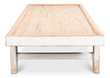 Panel Heritage White Large Wood Panel Coffee Table - Ornate Home