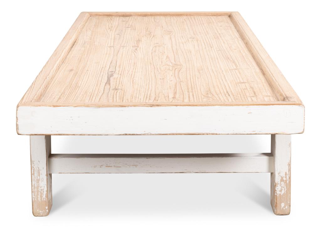 Panel Heritage White Large Wood Panel Coffee Table - Ornate Home