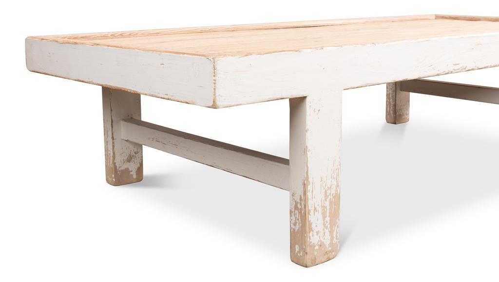 Panel Heritage White Large Wood Panel Coffee Table - Ornate Home