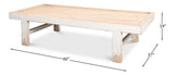 Panel Heritage White Large Wood Panel Coffee Table - Ornate Home