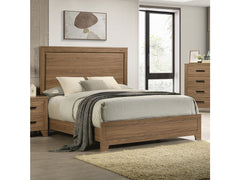 Panelli Walnut 4 Pc. Queen Bedroom Set - Ornate Home