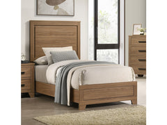 Panelli Walnut 4 Pc. Twin Bedroom Set - Ornate Home