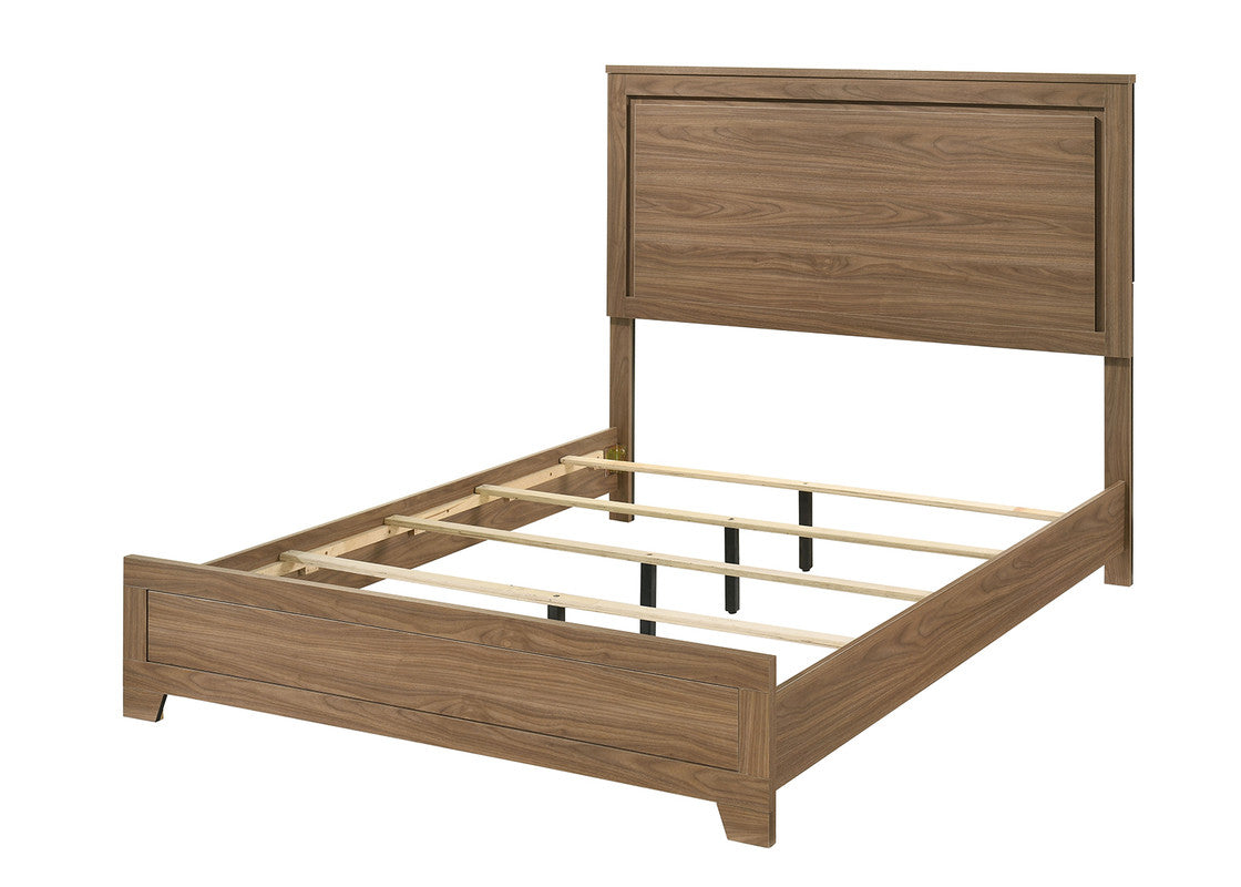 Panelli Walnut E.King Bed - Ornate Home