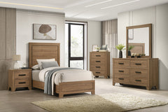 Panelli Walnut Full Bed - Ornate Home