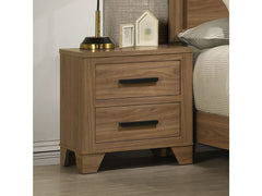 Panelli Walnut Nightstand - Ornate Home