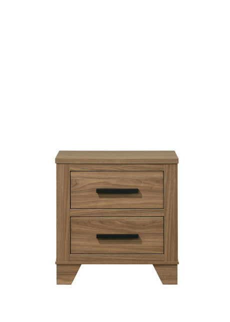 Panelli Walnut Nightstand - Ornate Home